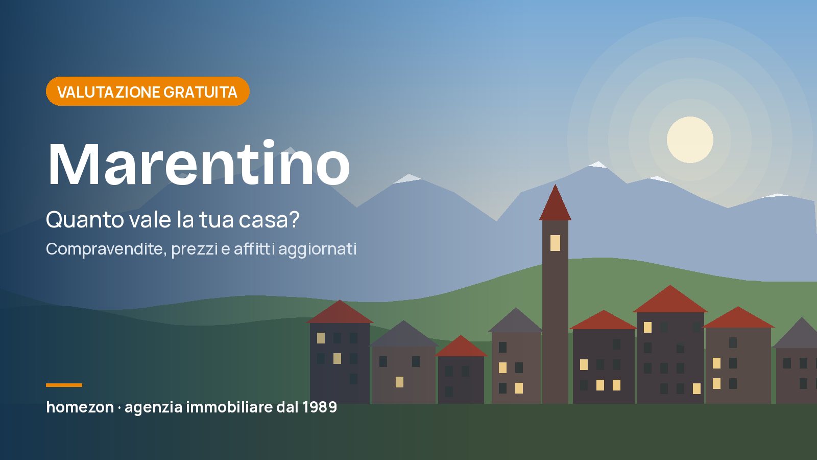 Valutazione appartamenti a Marentino: quanto vale la tua casa