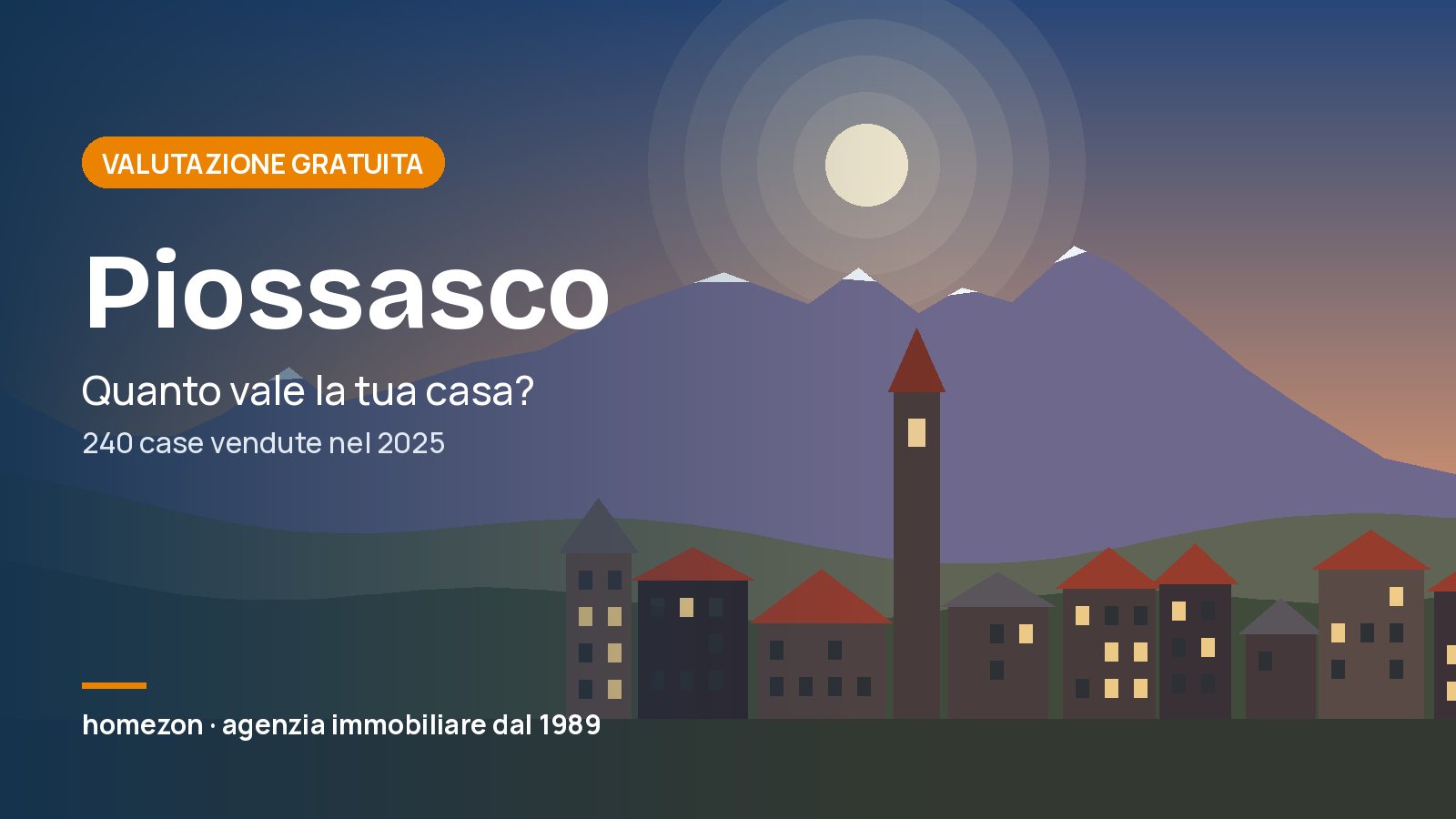 Valutazione appartamenti a Piossasco: quanto vale la tua casa