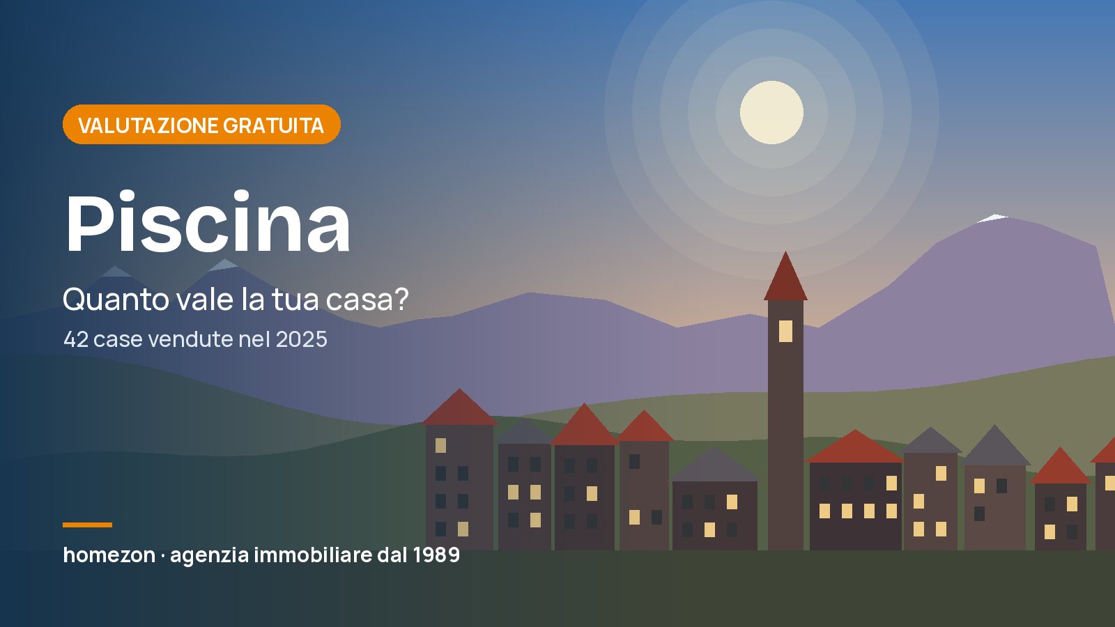 Valutazione appartamenti a Piscina: quanto vale la tua casa