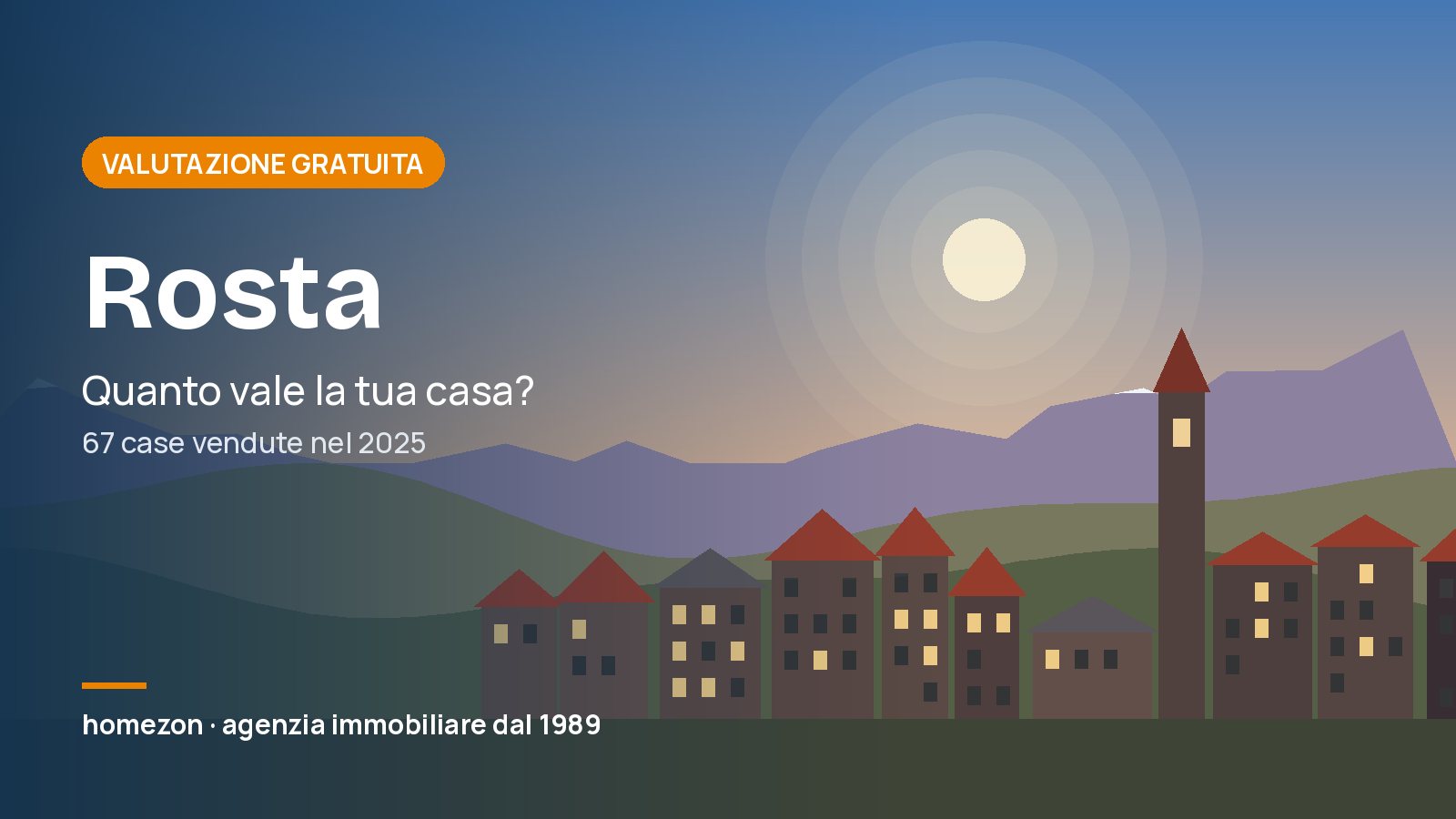 Valutazione appartamenti a Rosta: quanto vale la tua casa